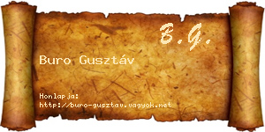 Buro Gusztáv névjegykártya